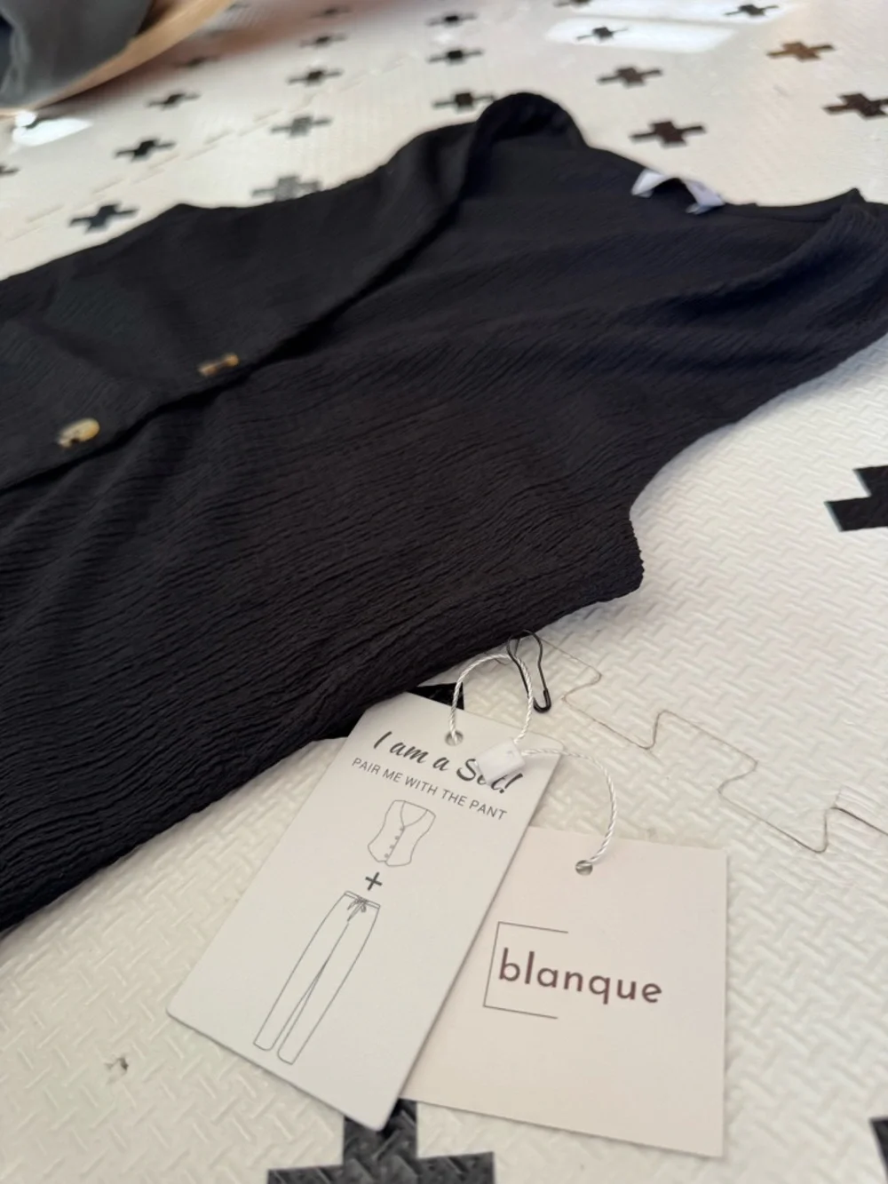 Black Vest Top - Picture 3 of 6